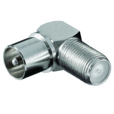 Adapter sa koaksijalnog konektora na F konektor pod uglom od 90stepeni